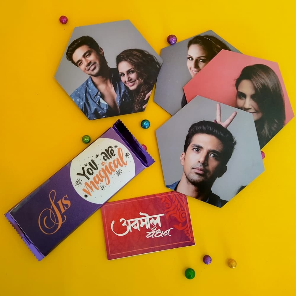 Personalized Fridge Magnets with Chocolate Gift Hamper for Sister