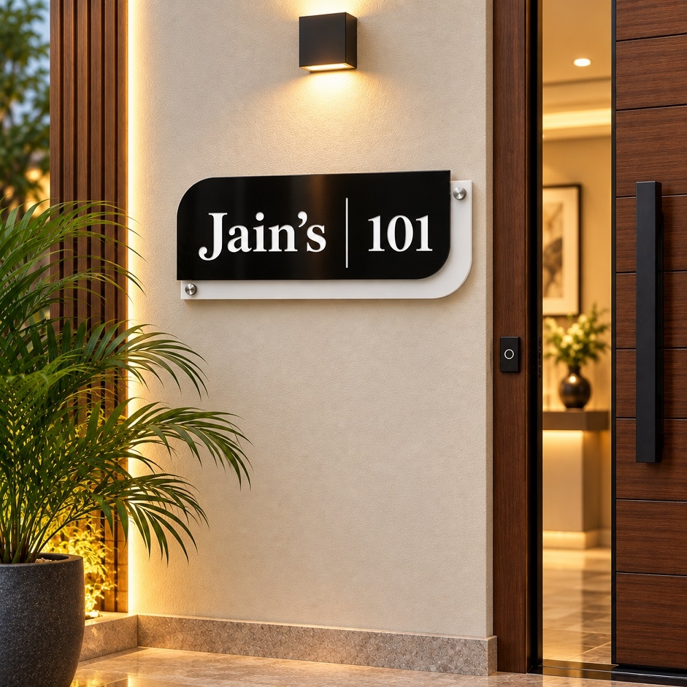 Custom Premium Round Corner Acrylic Nameplate