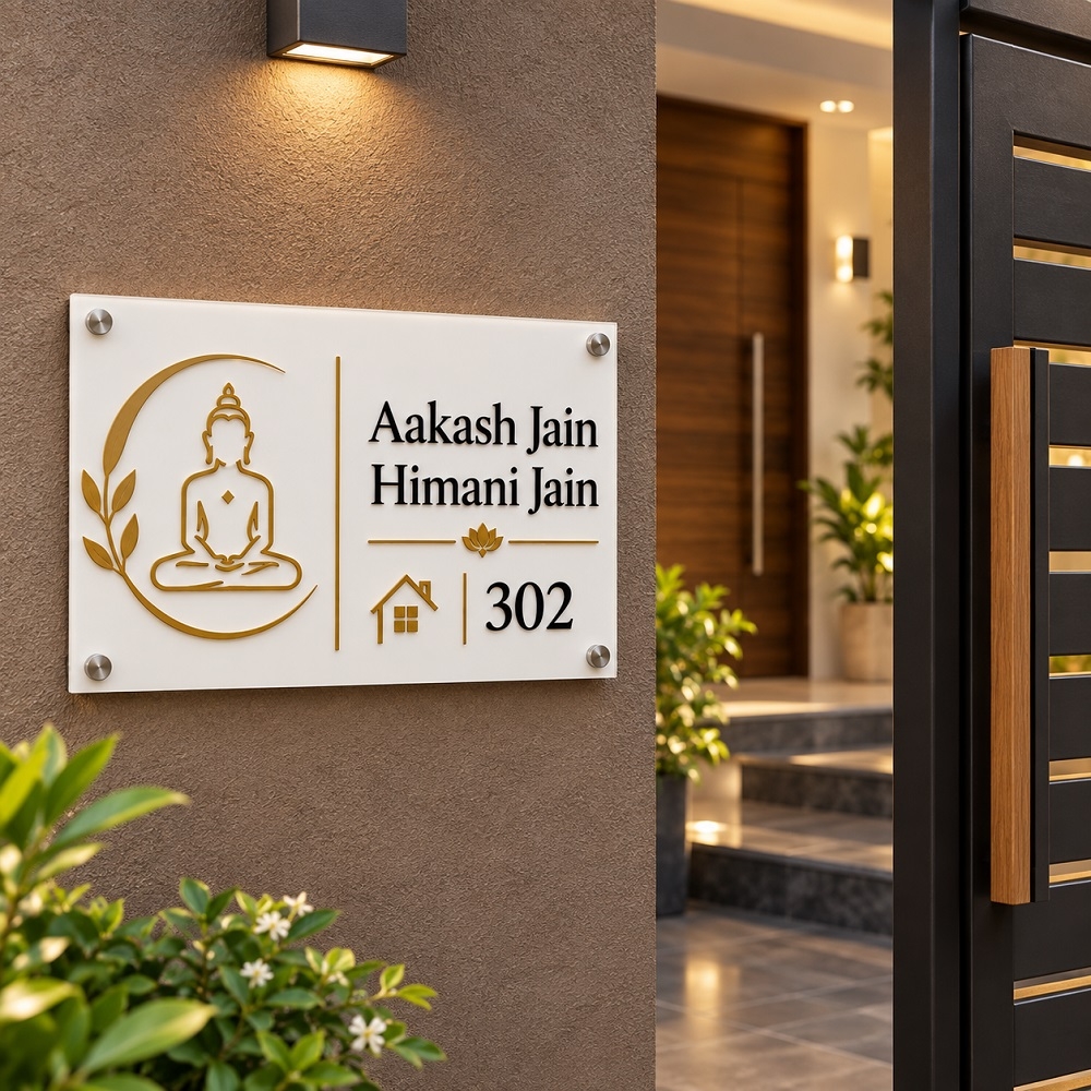 Personalized Jain Home Name Sign