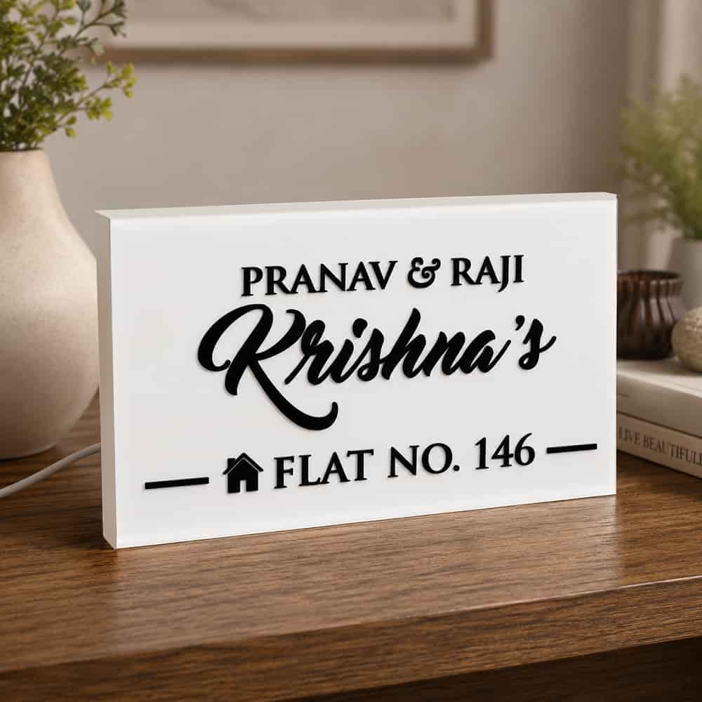 Personalized LED Nameplate with Flute