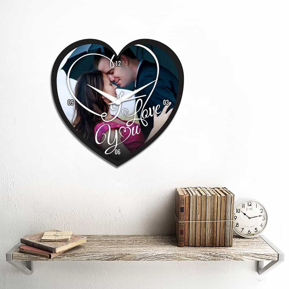 Personalized/Customized Heart Shape Wall Clock