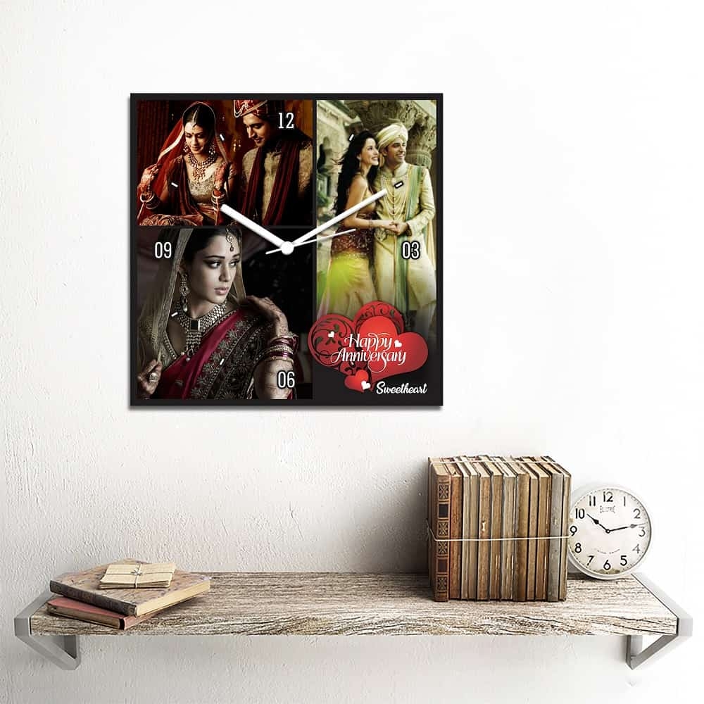 Personalized/Customized 3 Pic Wall Clock
