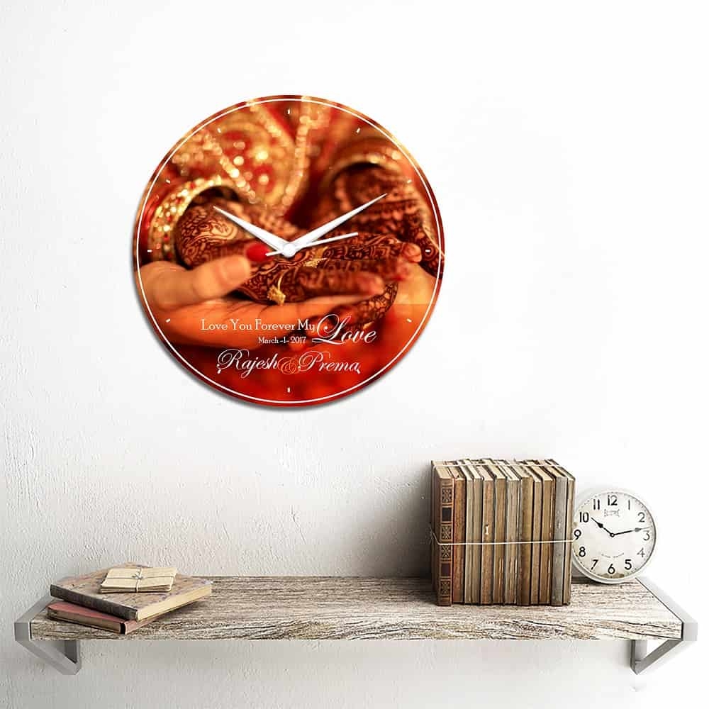 Personalized/Customized Circular Shape Wall Clock Style 1