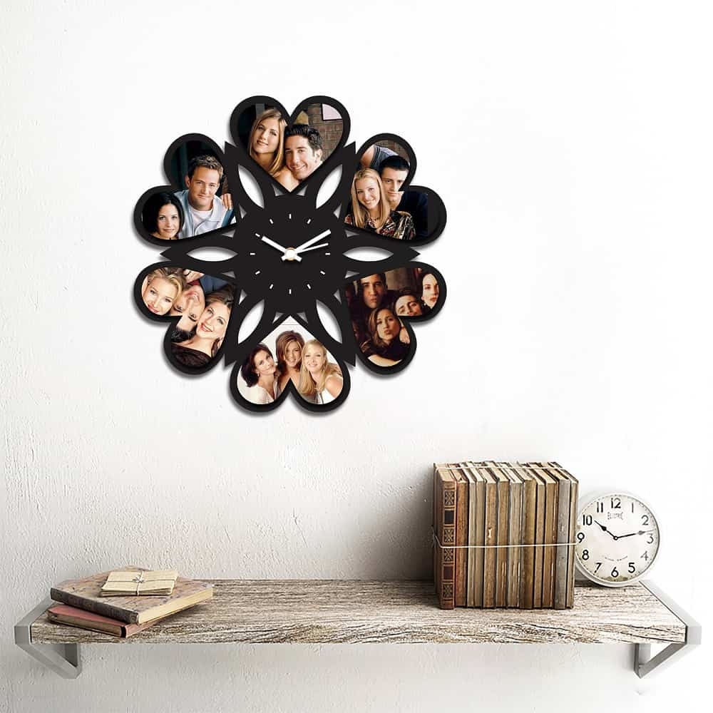 Personalized/Customized 6 Heart Pics Wall Clock Style 1