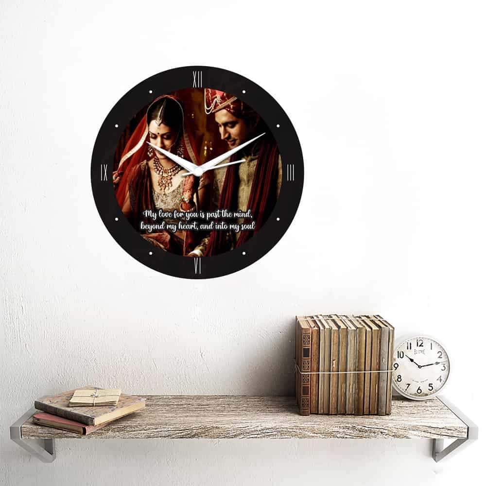 Personalized Circular Shape Love You Wall Clock