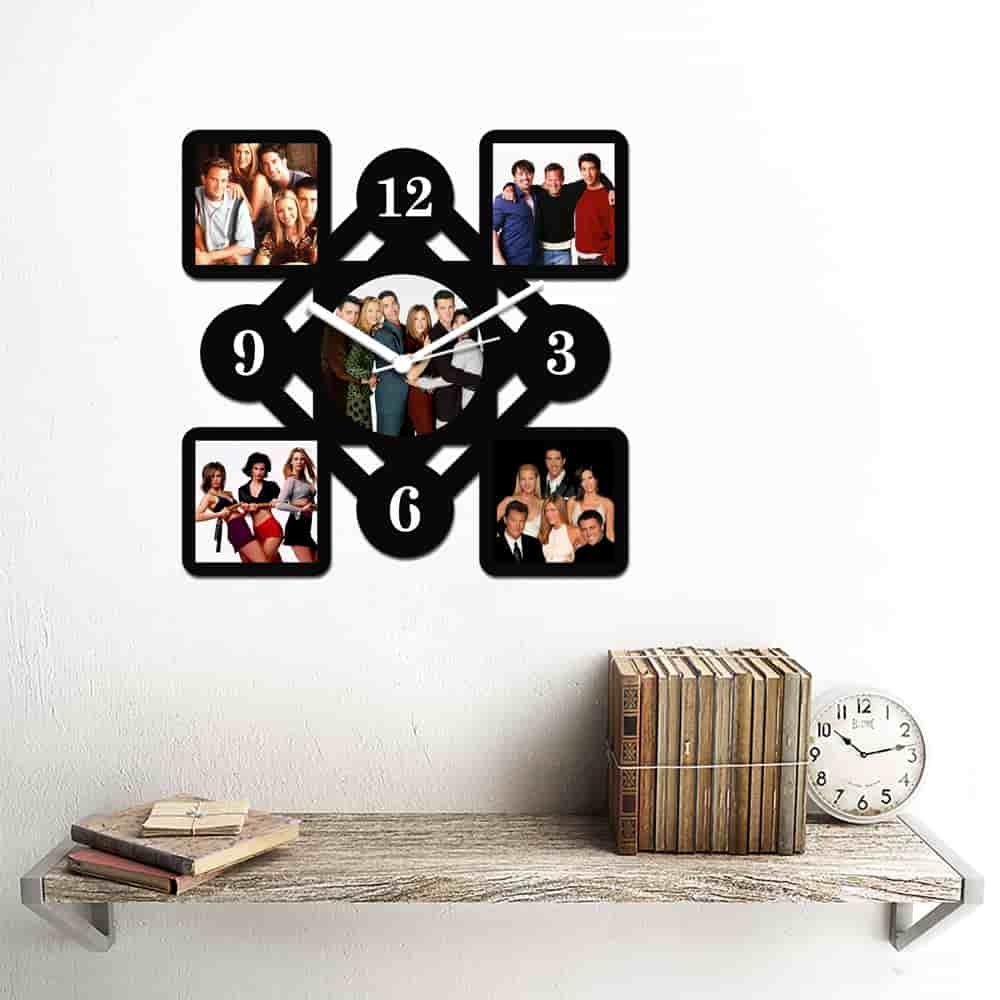 Personalized/Customized 5 Pic Wall Clock Style