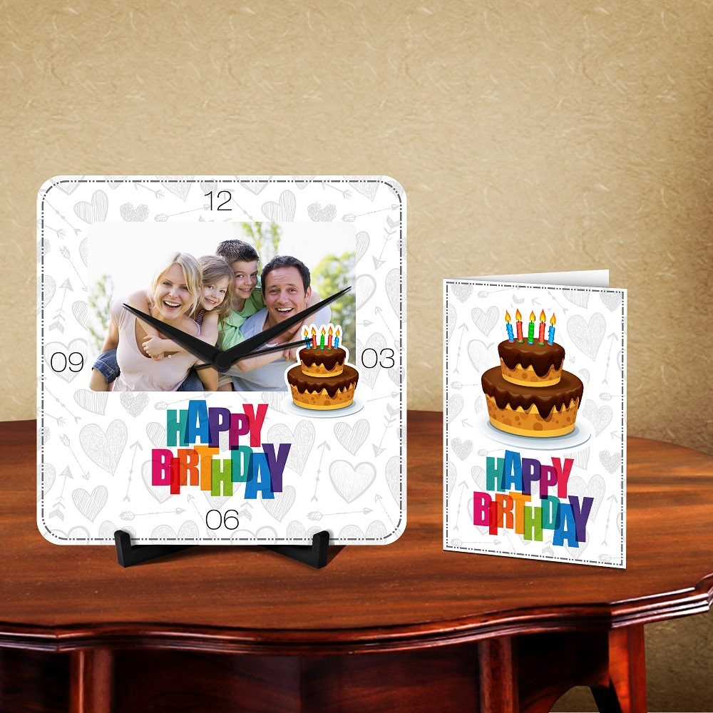 Personalized Happy Birthday 1 Desk Clock