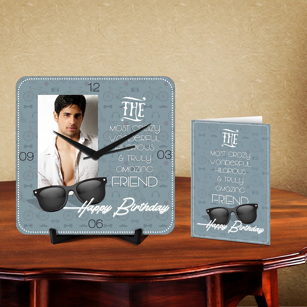 Personalized Crazy Friend Desk Clock