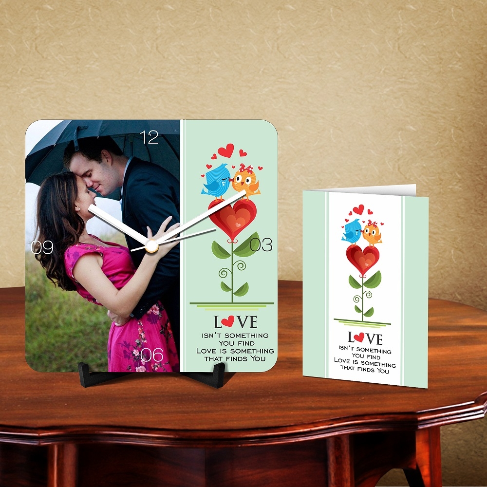 Personalized Love Finds You Desk Clock