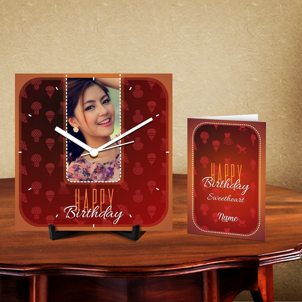 Personalized Happy Birthday 2 Desk Clock