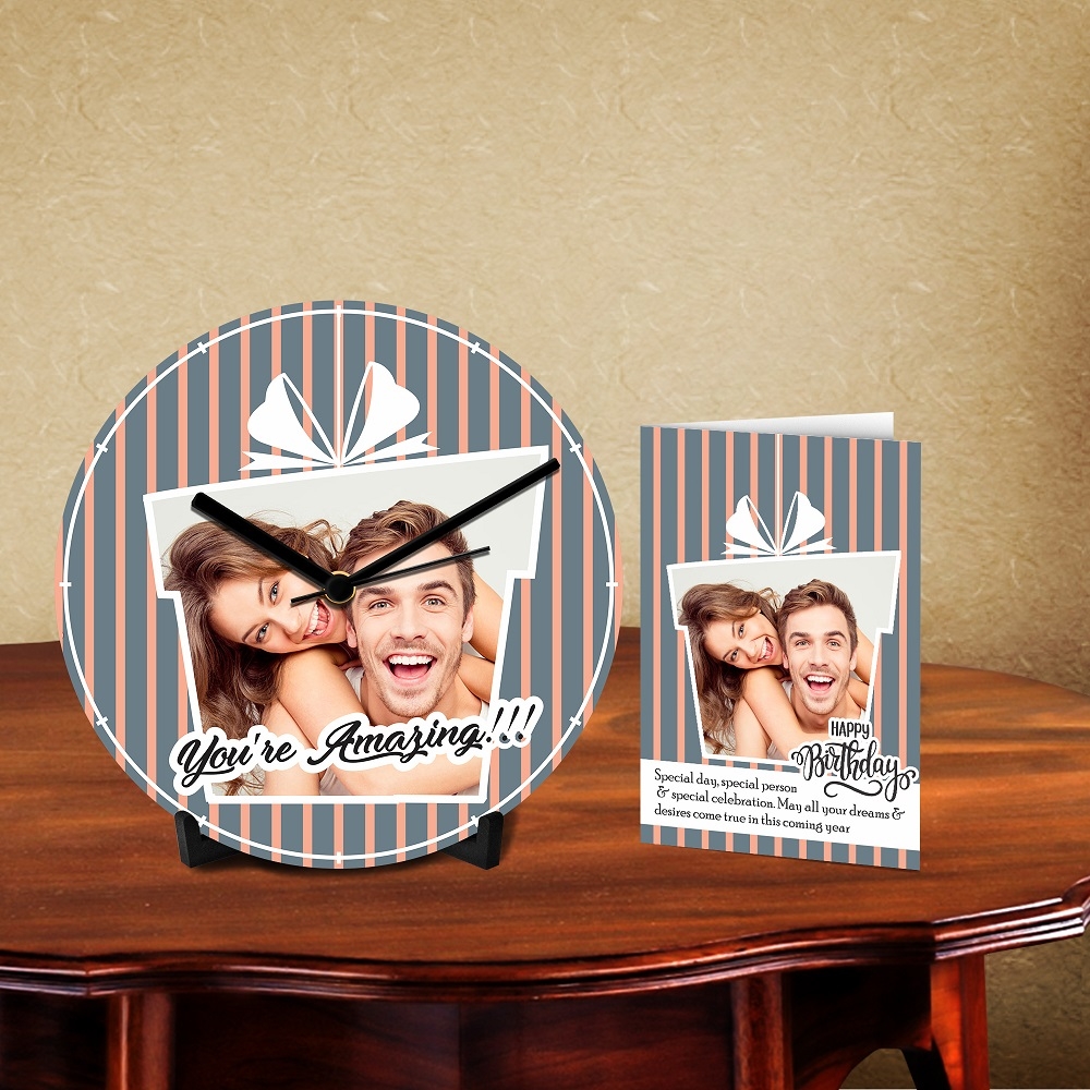 Personalized You Are Amazing Desk Clock