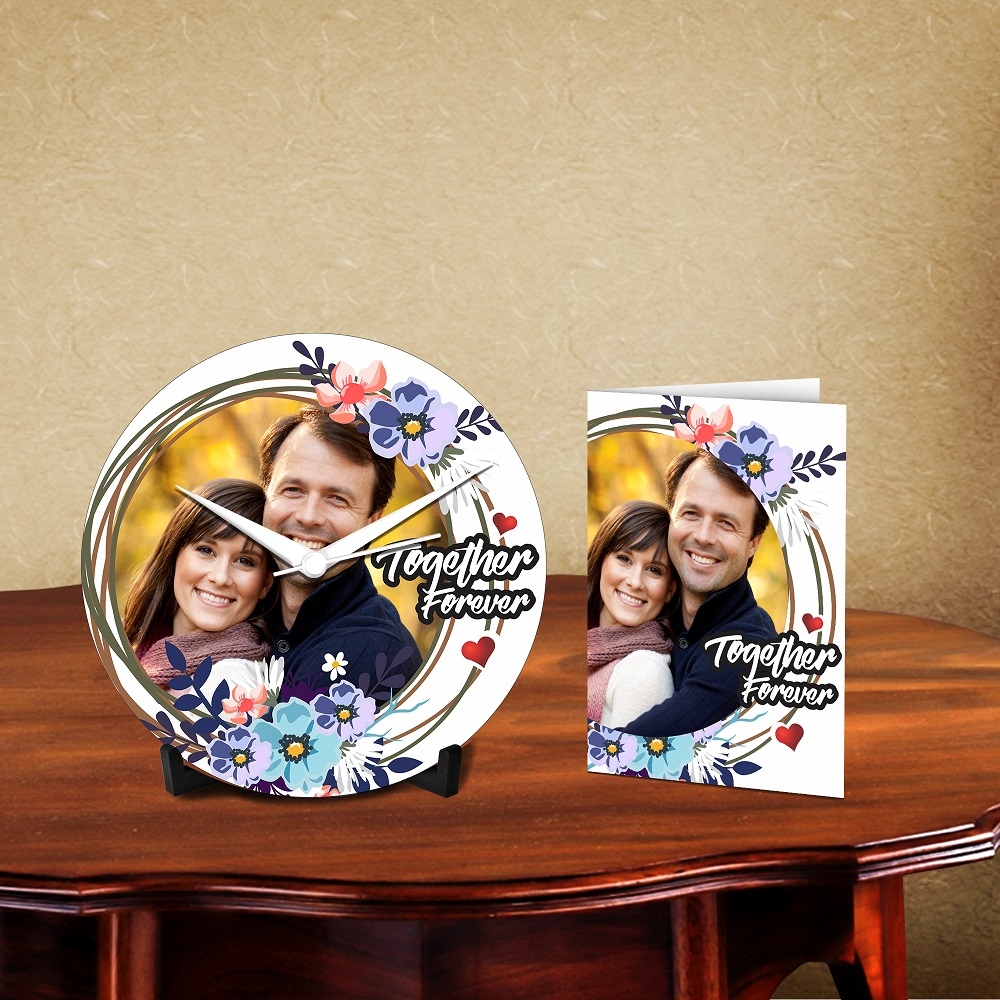 Personalized Together Forever Desk Clock