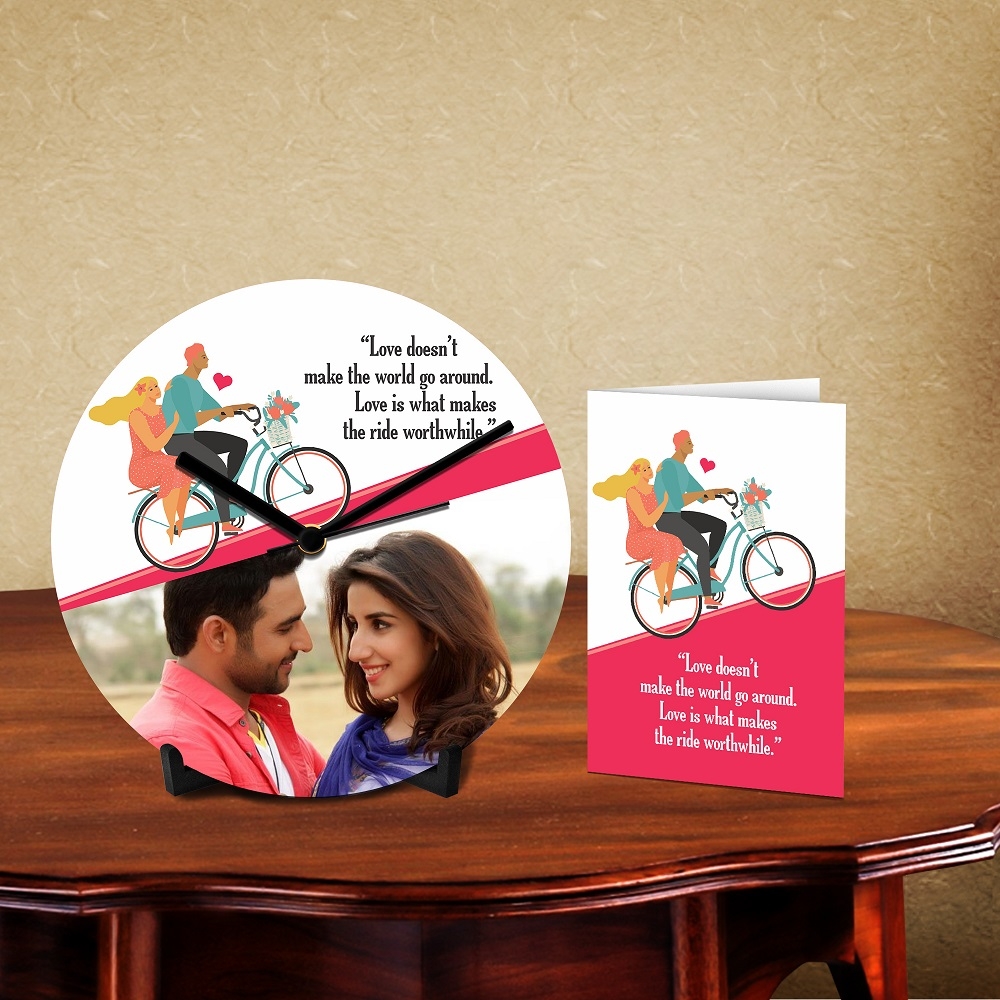 Personalized Love Ride Desk Clock