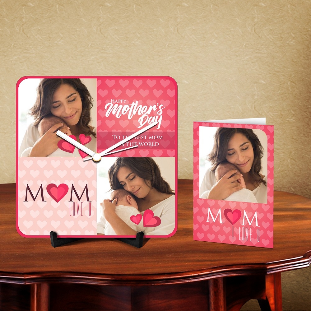 Personalized Mom Love You Desk Clock