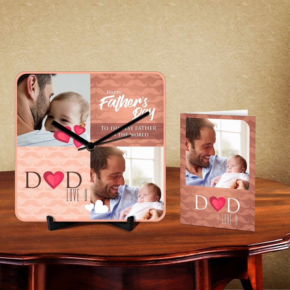 Personalized Best Father Desk Clock