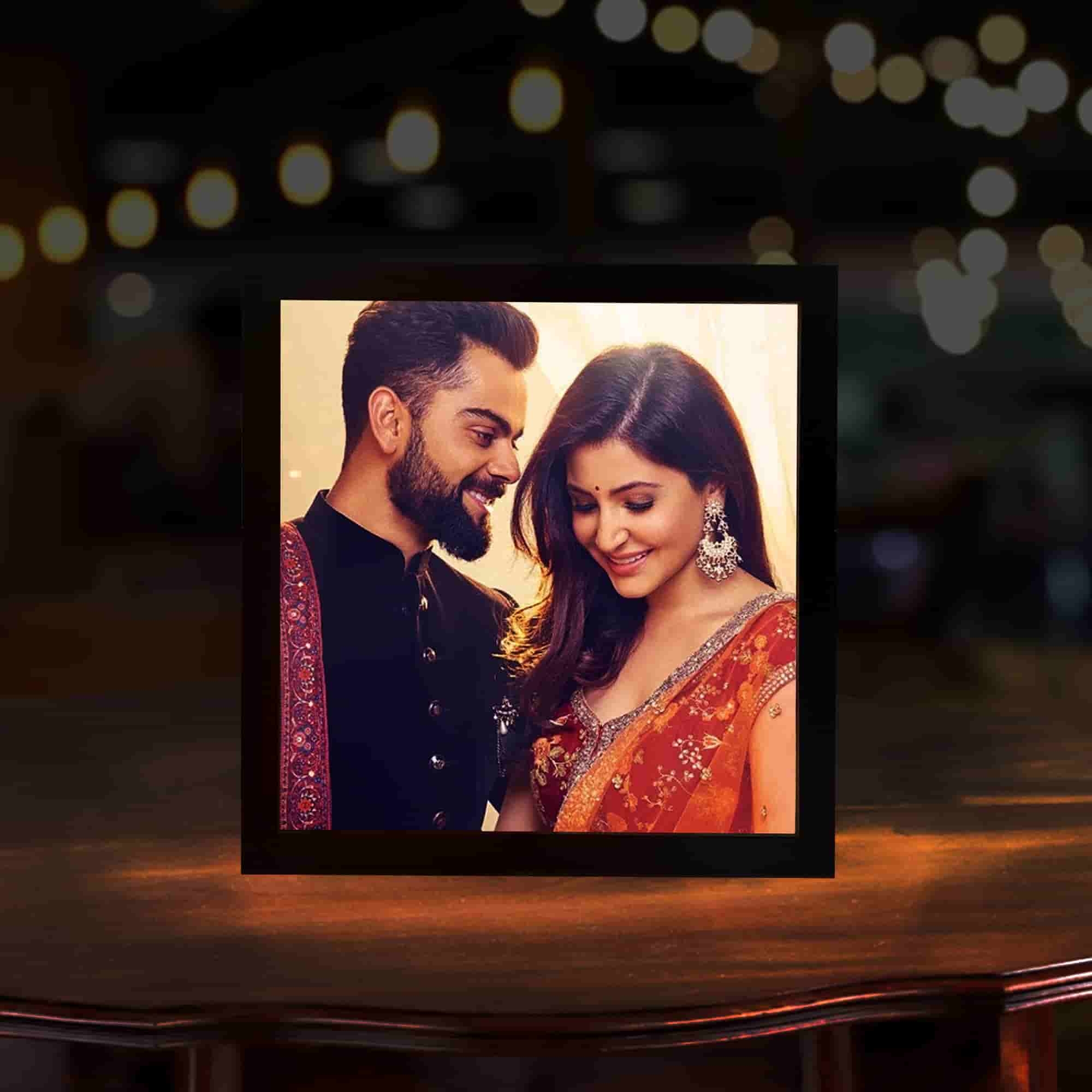 Personalized 2 Photo Square LED Lamp