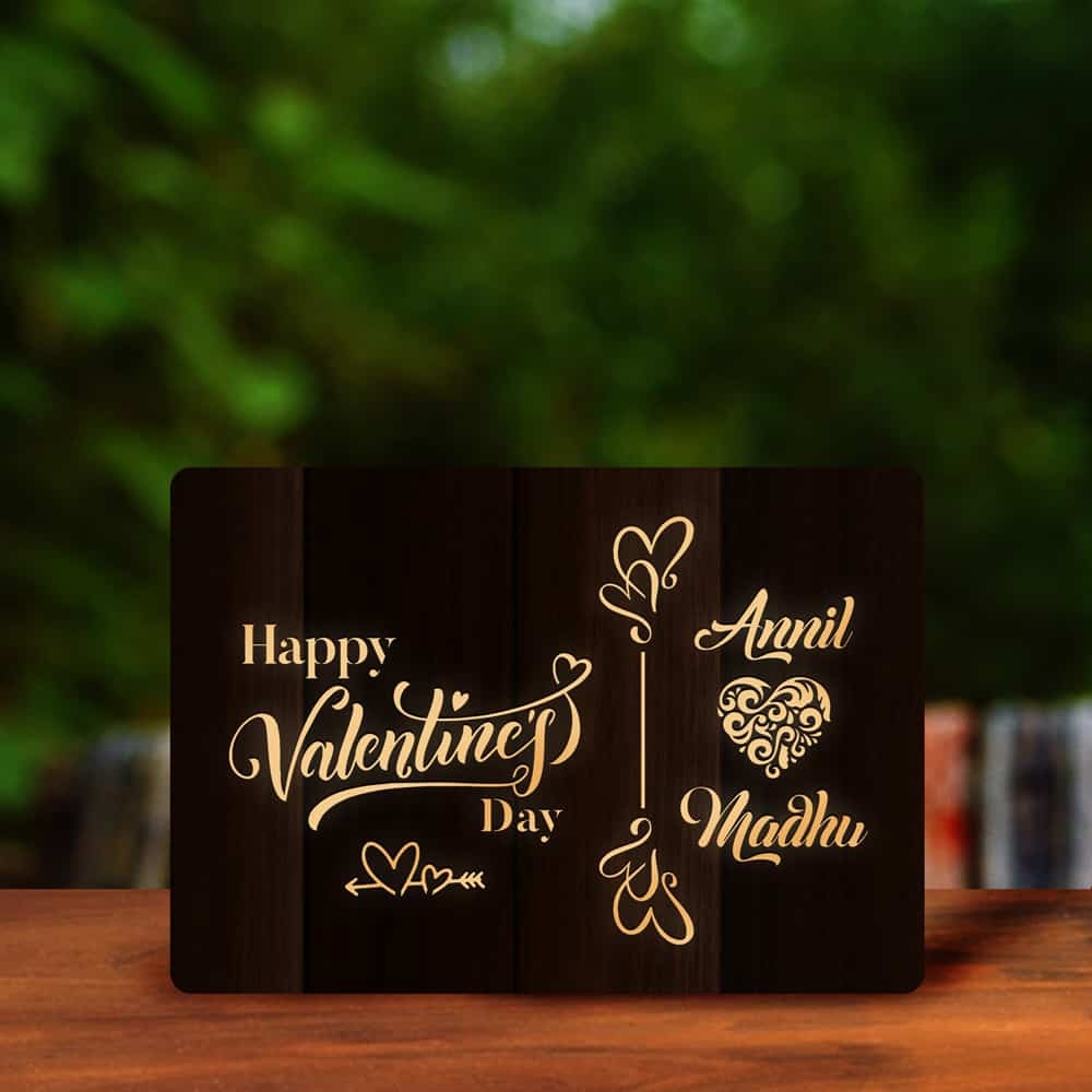 Valentines Day Personalized LED Name Lamp