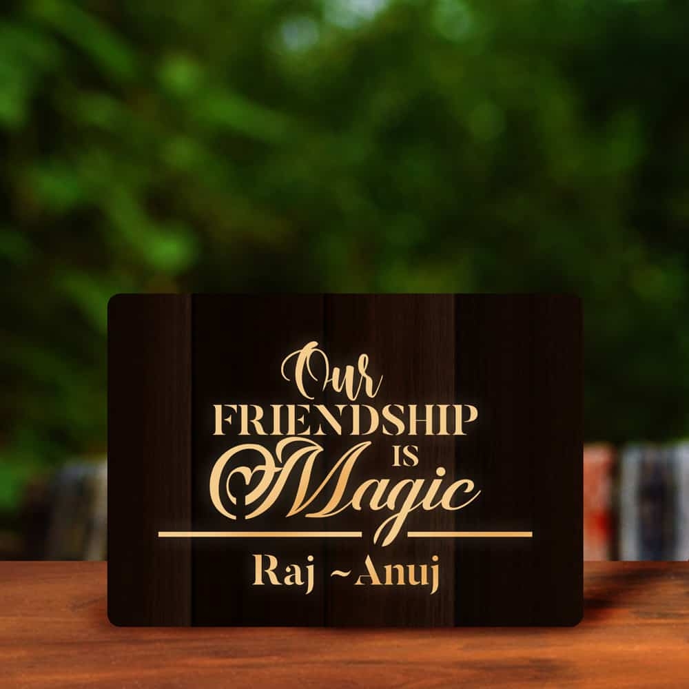 Best Friends Personalized LED Name Lamp