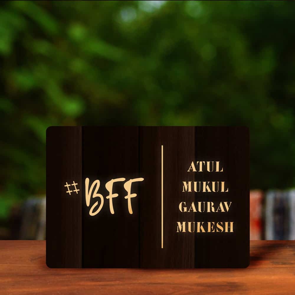 BFF's For Life Personalized LED Name Lamp