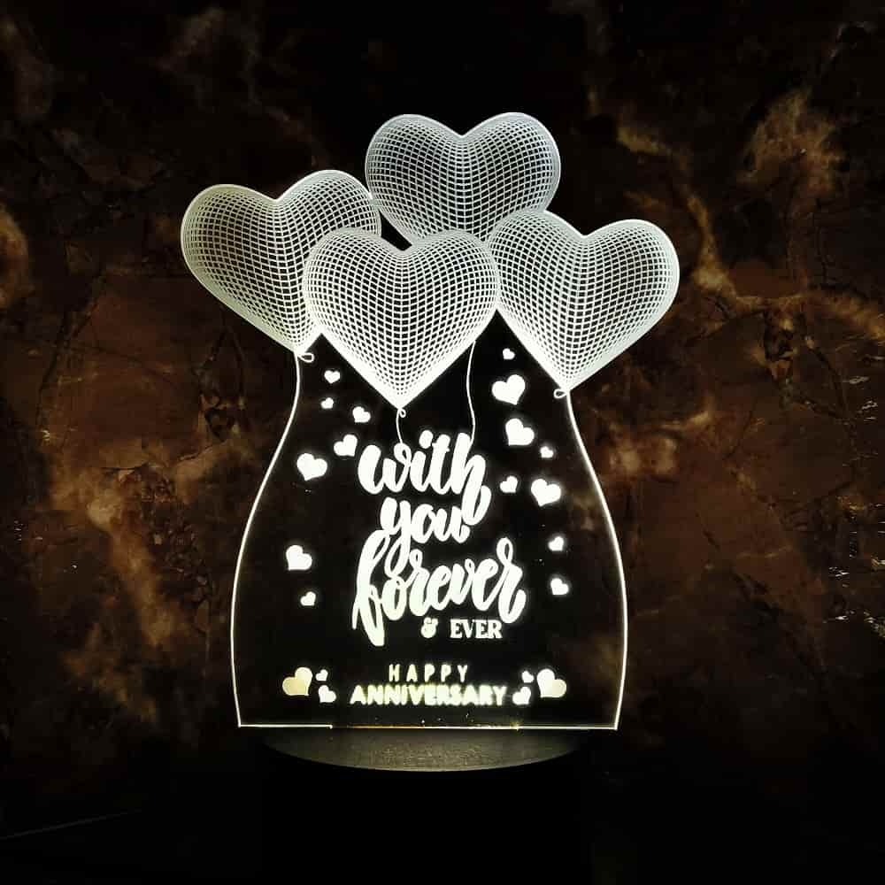 3D LED With You Forever Lamp