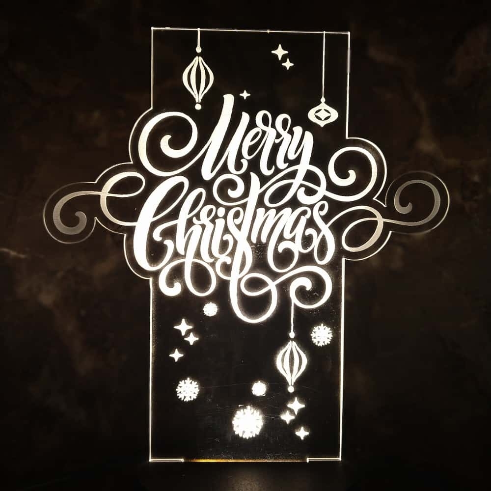 3D LED Merry Christmas Lamp