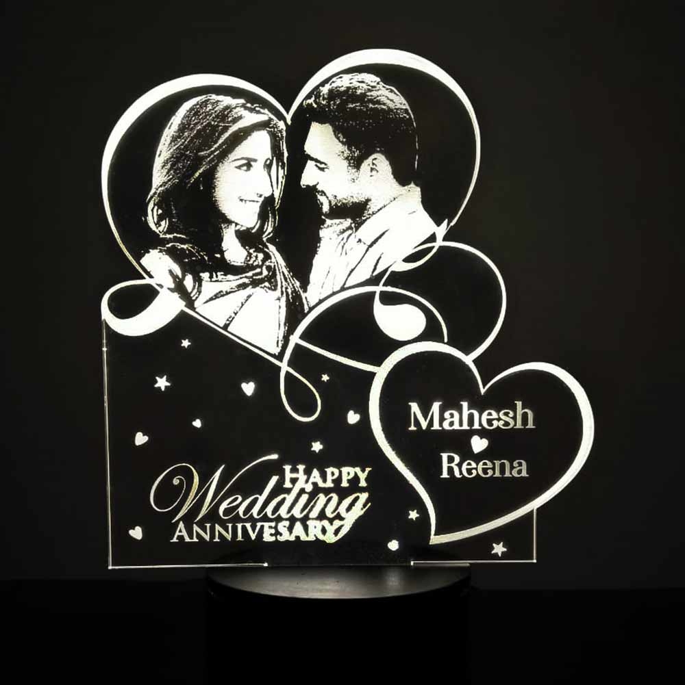 3D LED Personalized Anniversary Name Lamp