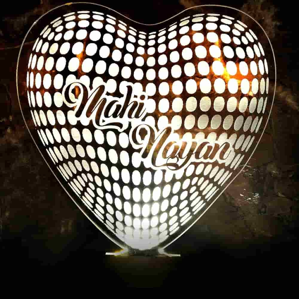 3D LED Personalized Name Heart Lamp