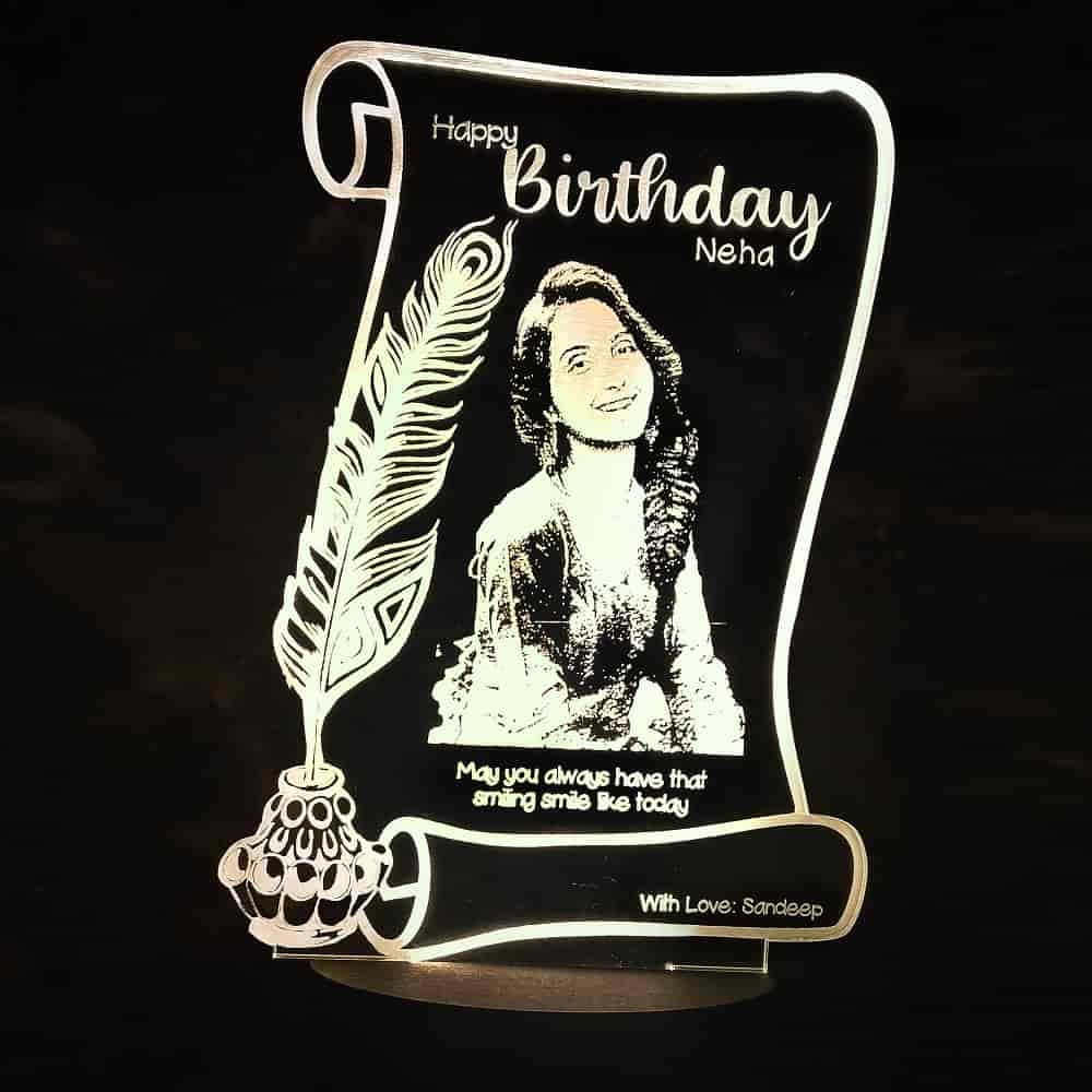 3D LED Personalized Kalam Dawat Birthday Lamp