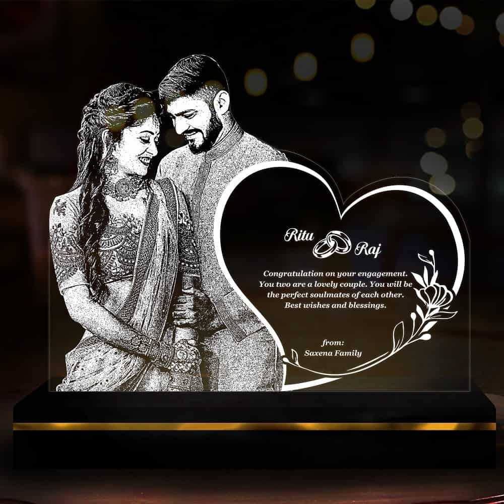 Personalized Engagement LED Lamp (Large Size)