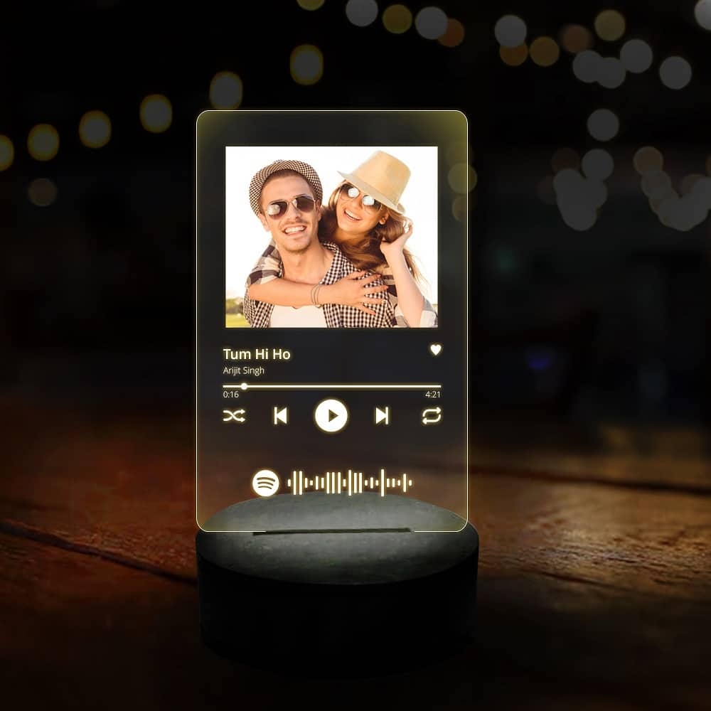 3D LED Personalized Photo and Song Lamp with Spotify Link
