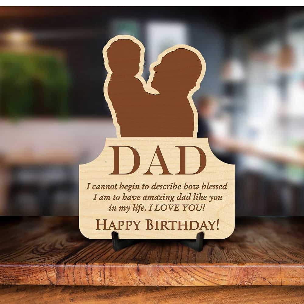 Dad Birthday Engraved Photo Frame