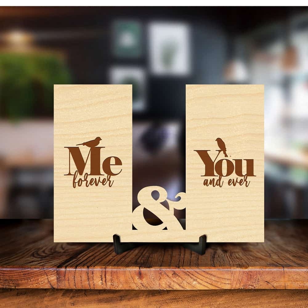 Self Cut Me And You Engraved Photo Frame