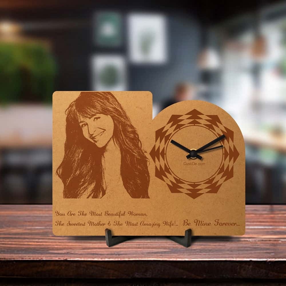 Personalized Love Engraved Table Clock Style 1