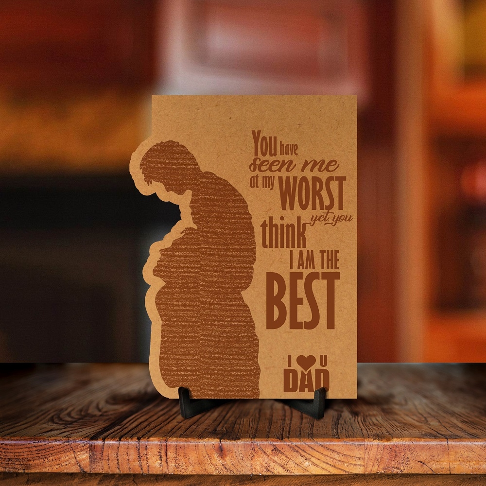 Love You Dad Engraved Photo Frame Style 1