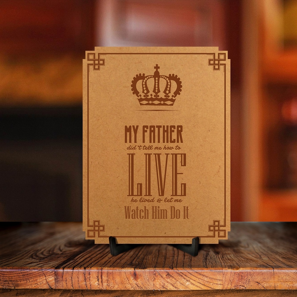 Father My King Engraved Photo Frame