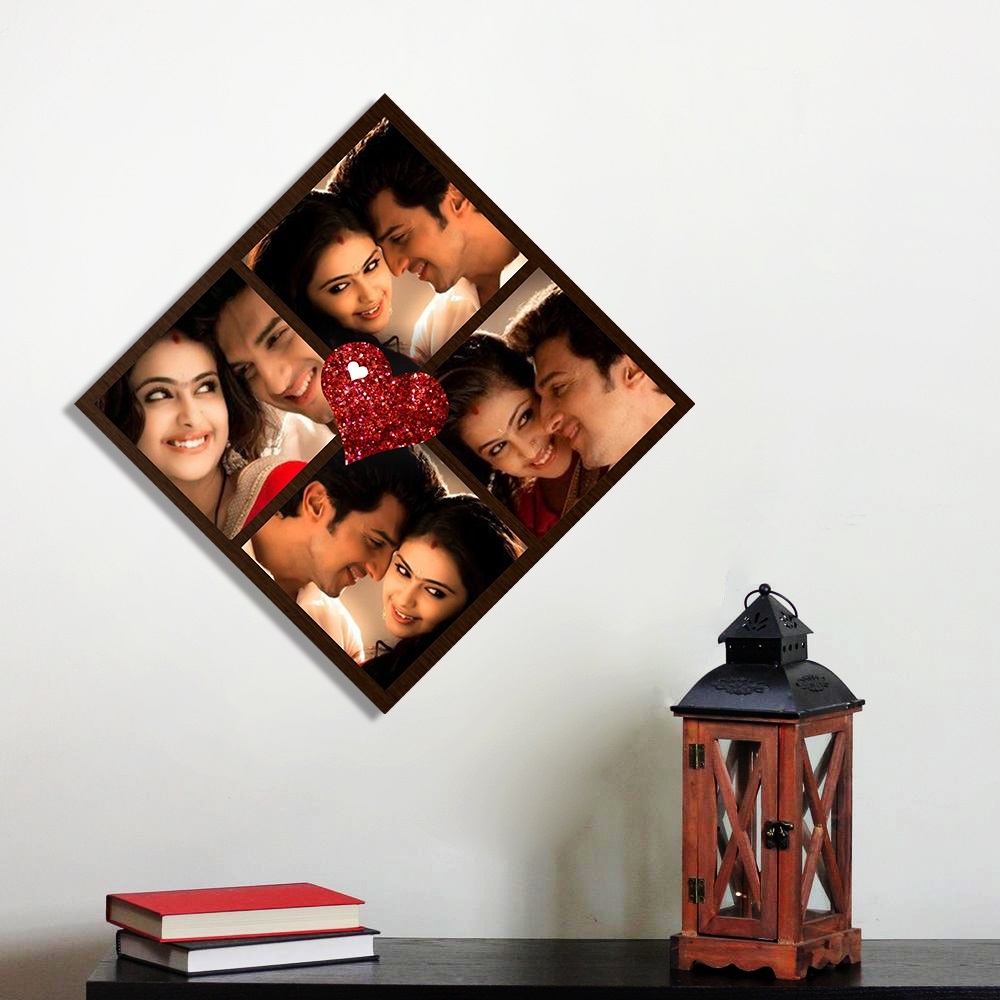 Personalized 4 Photo Love Wall Photo Frame