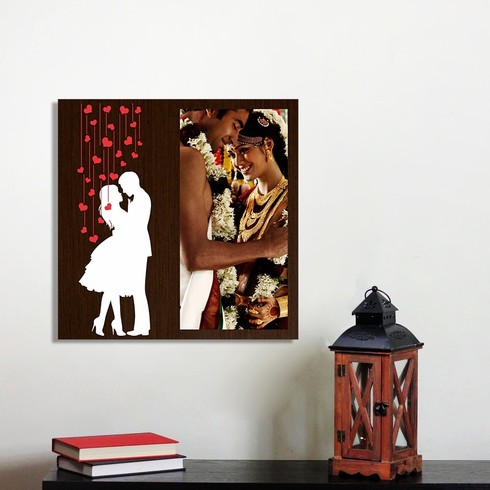 Personalized Raining Love Wall Photo Frame Style 8
