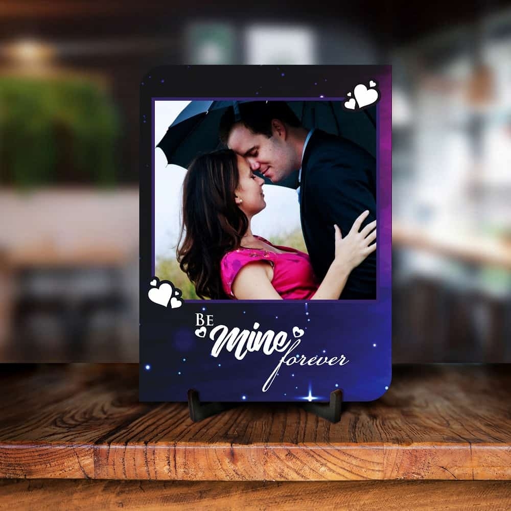 Personalized Be Mine Printed Photo Frame