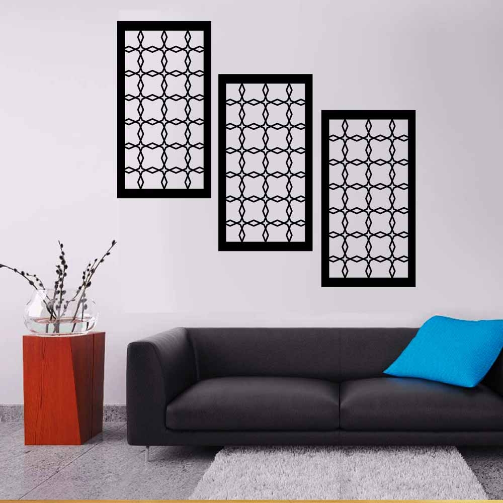 Diamond Cut Wall Panel Set of 3 Panels
