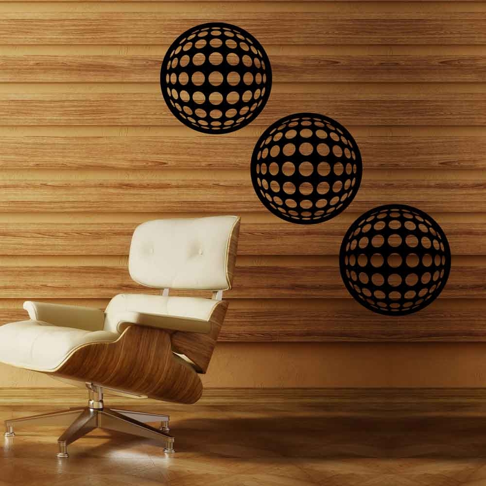 Abstract Illusion-I Wall Panel Set of 3 Panels