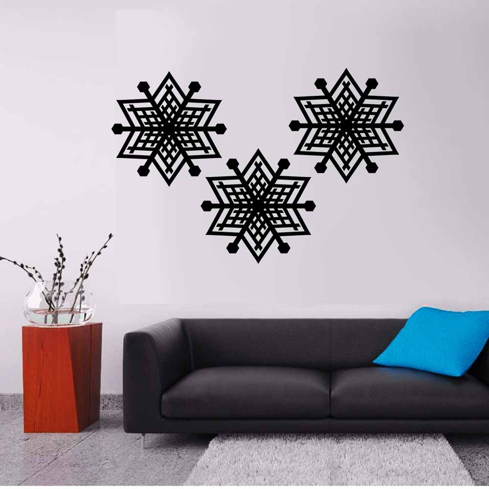 Snow Flake Wall Panel Set of 3 Panels