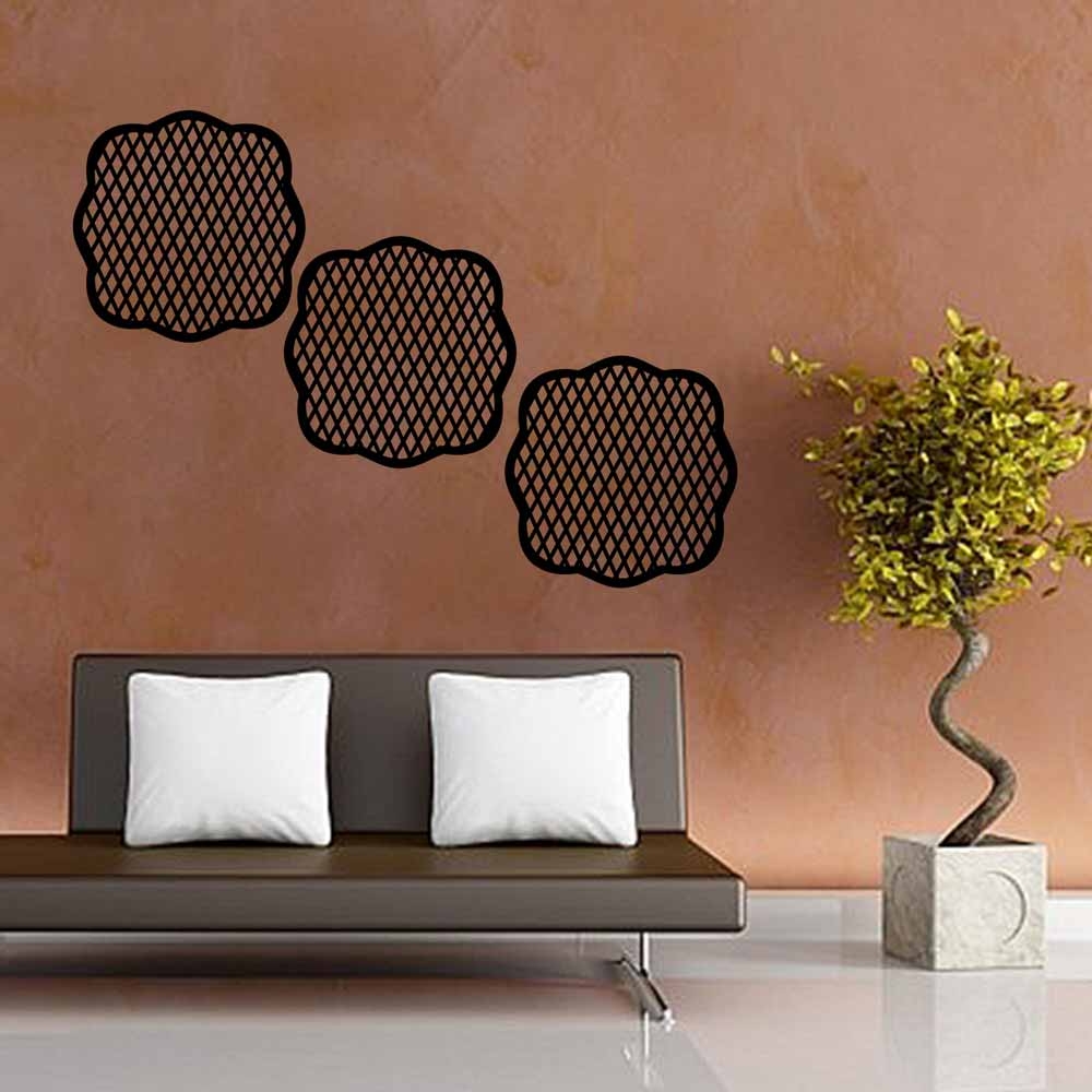 Modern Geometric Jaal Wall Panel Set of 3 Panels