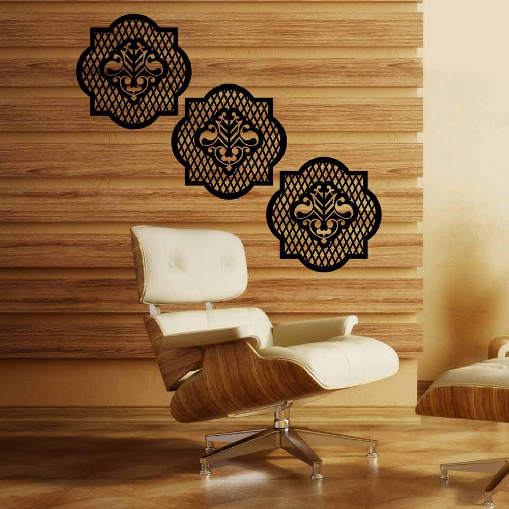 Classic Ornament Fretwork Wall Panel Set of 3 panels