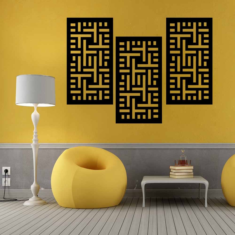 Chinese fretwork Wall Panel Set of 3 Panels