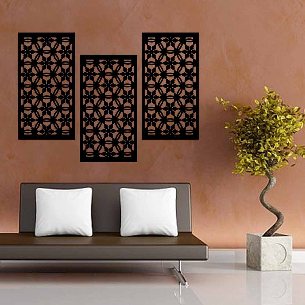Vintage Fretwork Wall Panel Set of 3 Panels
