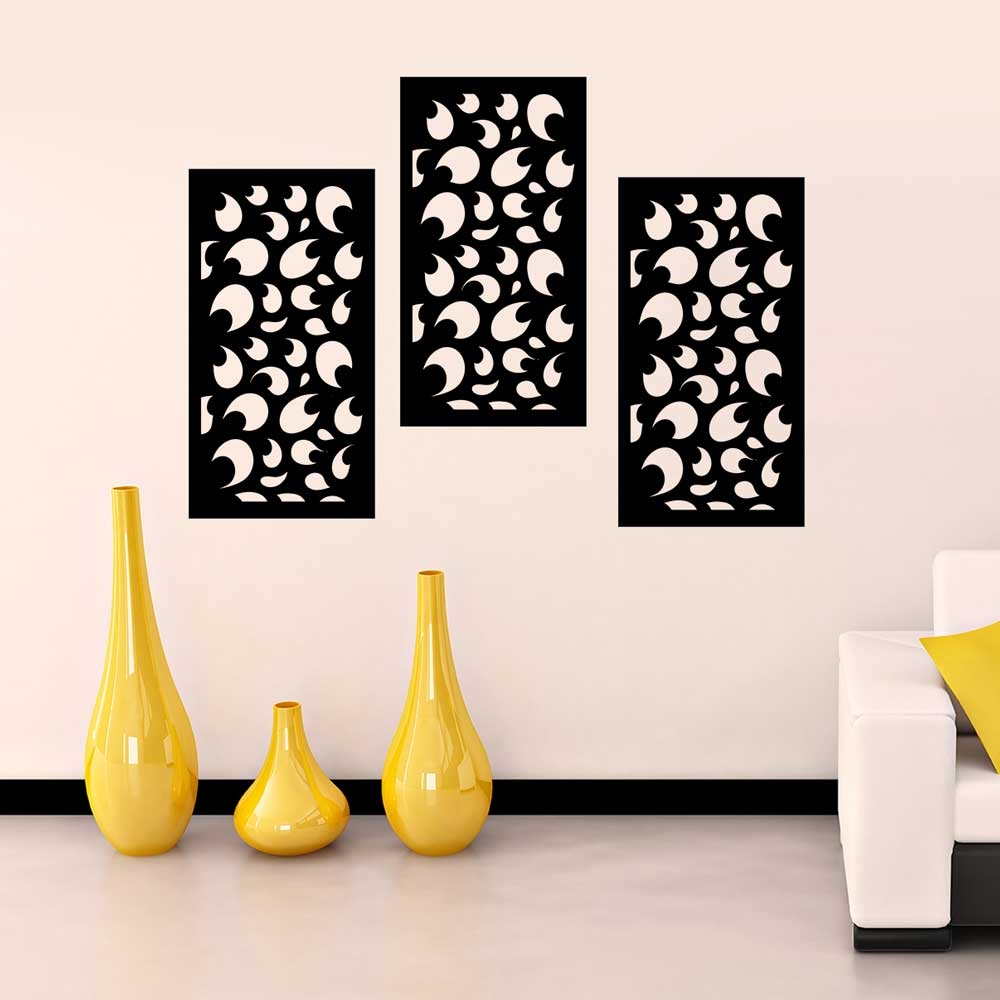 Abstract Swirl Wall Panel Set of 3 Panels