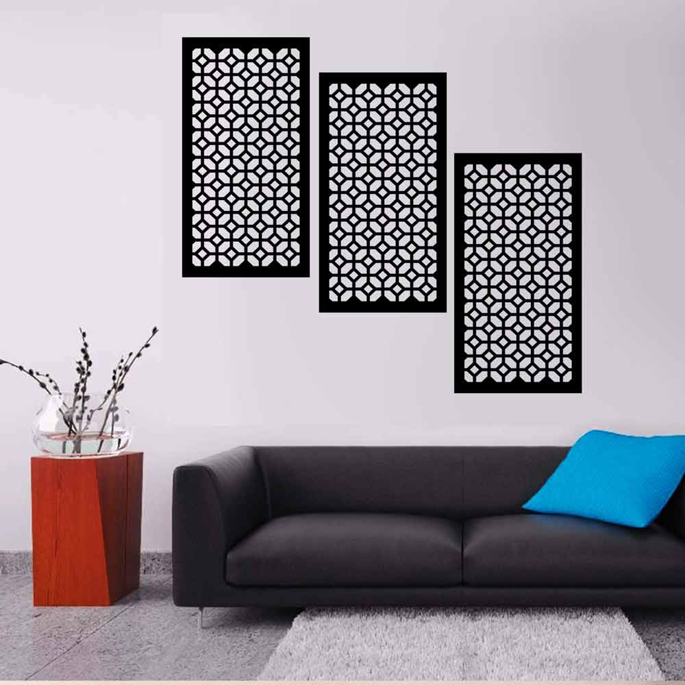 Mosaic Square Wall Panel Set of 3 Panels