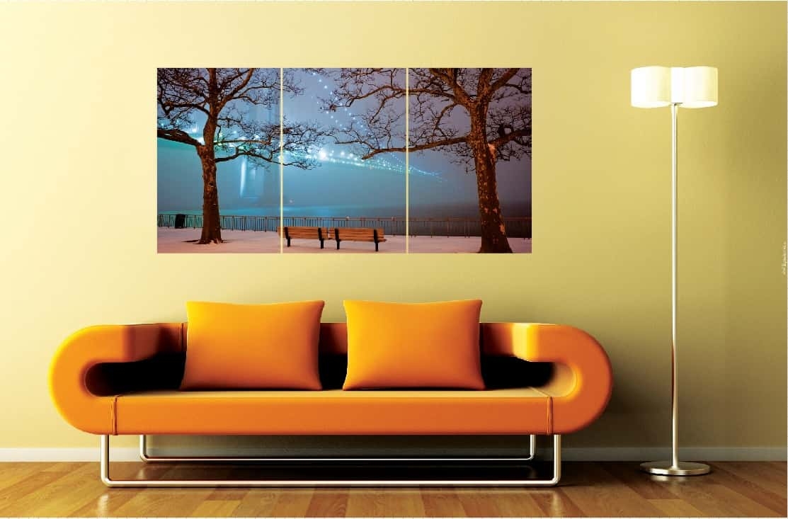 Nature in Winter Set of 3 Wall Mounted Panels