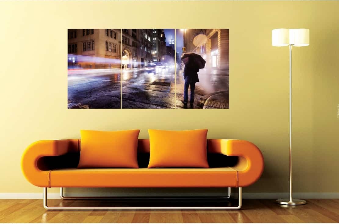 City Life Set of 3 Wall Mounted Panels