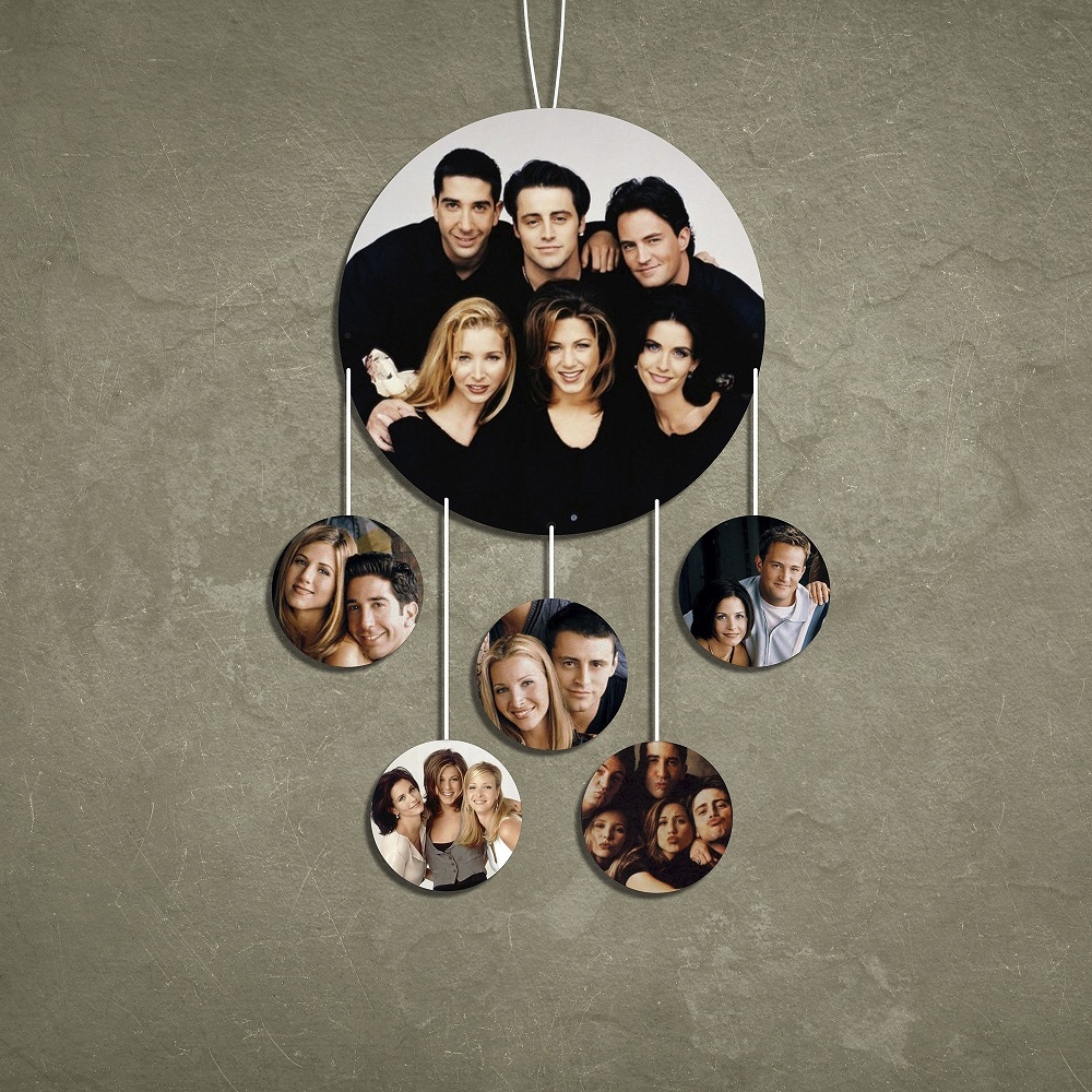Circle 6 Pic Personalized Photo Wall Hanging